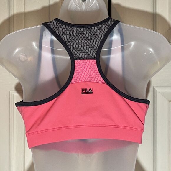 Fila Hot Pink Sports Bra Half Zipper Front Medium - Picture 8 of 13